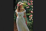 Rose Canvas Paintings - park of rose